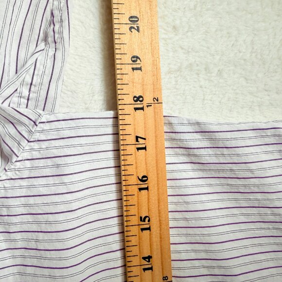 Gap‎ Fitted Womens Button Down Purple Stripped Buisness/Office wear Size 10 - Picture 5 of 7